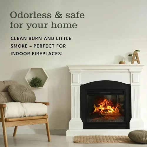 Miniatura 5 de Superior Trading Mini Leña de Roble con Cápsulas Iniciadoras de Fuego, Iniciador de Chimenea de Invierno, Estufa de Leña, Leña Seca al Horno