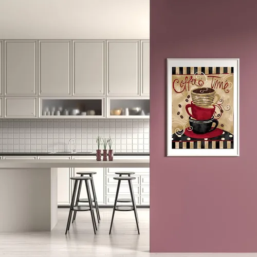 Miniatura 3 de LukFun Pintura por números para adultos, kit de pintura acrílica por números, tazas de café, 16 x 20 pulgadas (tiempo de café, sin marco)