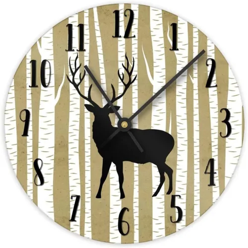 Miniatura 13 de Lindo reloj de pared de camión volquete para habitación de niños, cuarto de bebé, reloj de madera de 10 pulgadas, silencioso, sin tictac, funciona