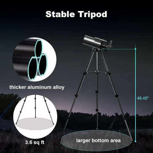 Miniatura 6 de Telescopios Maksutov-Cassegrain para adultos de astronomía, telescopio compuesto catadióptrico de 80 mm de apertura y 850 mm de longitud focal