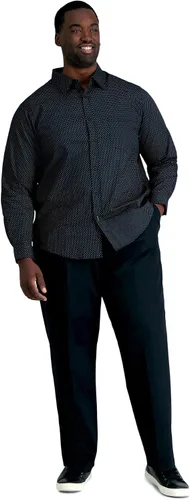 Miniatura 2 de Haggar Para hombre, sin planchado, color caqui, ajuste clásico, plisado frontal, tallas regulares y grandes y altas
