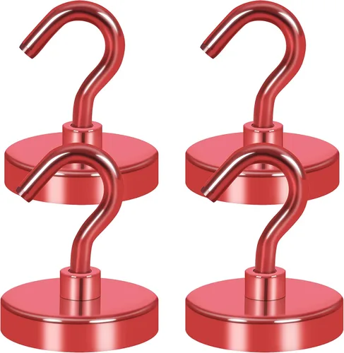 Miniatura 19 de Neosmuk Ganchos magnéticos, imanes de tierra resistentes de 30 libras con gancho para refrigerador, gancho de crucero extra fuerte para colgar
