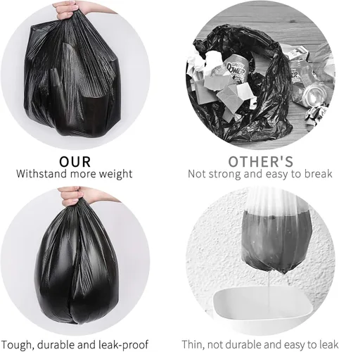 Miniatura 5 de Bolsas de basura, bolsas de basura, 100 unidades de 6 galones [extragruesas] [a prueba de fugas], bolsas de basura para papeleras para el hogar