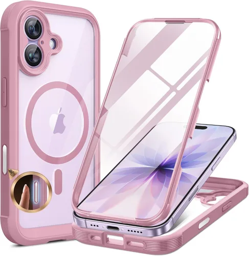 Miniatura 94 de Miracase Funda para iPhone 13 de 6.1 pulgadas, [sin burbujas] funda de teléfono de cuerpo completo con pantalla de vidrio completa integrada, sin