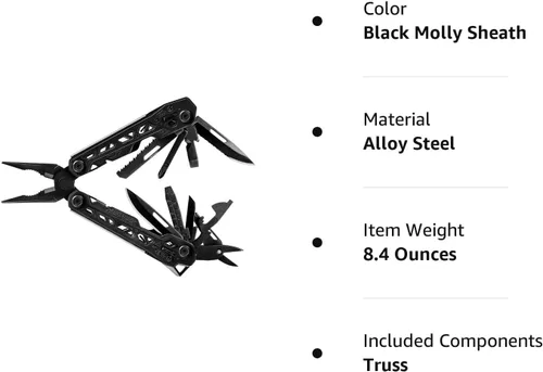 Miniatura 8 de Gerber Gear Truss Multiherramienta, regalos para hombres, alicates de punta de aguja EDC 17 en 1, incluye cuchillo de bolsillo, destornillador