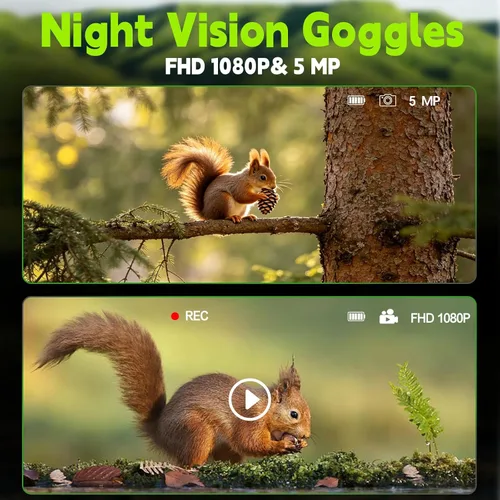 Miniatura 3 de Gafas de visión nocturna para niños con tarjeta de 32 GB, binoculares de visión nocturna para niños con zoom 5X, cámara digital HD 1080P, gran