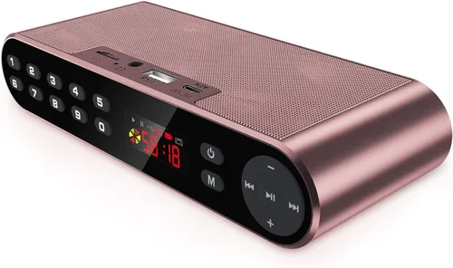 Miniatura 4 de Antimi Altavoz Bluetooth con reproductor de radio FM, reproductor MP3, altavoz estéreo portátil inalámbrico con controladores de altavoces