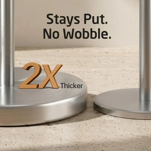 Miniatura 4 de KES Soporte de papel higiénico de 26 pulgadas de alto (versión más grande), soporte de rollo de papel higiénico independiente con base pesada