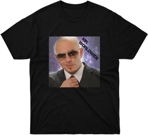 Camiseta Mr Event Worldwide Boy Pitbull Shirt Tee Big Novedad Regalo para Hombres Manga Corta Camisas Familiares Mujeres Amigas Niña Unisex