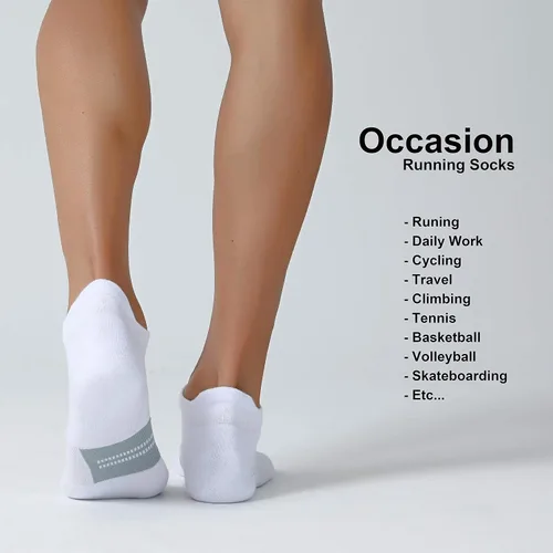 Miniatura 6 de CelerSport - Calcetines para correr, deportivas, para hombre y mujer, 6 unidades, con cojín, corte bajo, con pestaña.