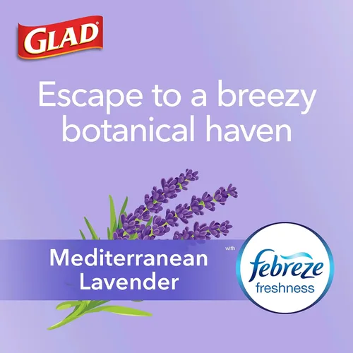 Miniatura 4 de Glad ForceFlex - Bolsas de basura altas con cordón, bolsas de basura blancas de 13 galones para basura de cocina alta, lavanda mediterránea