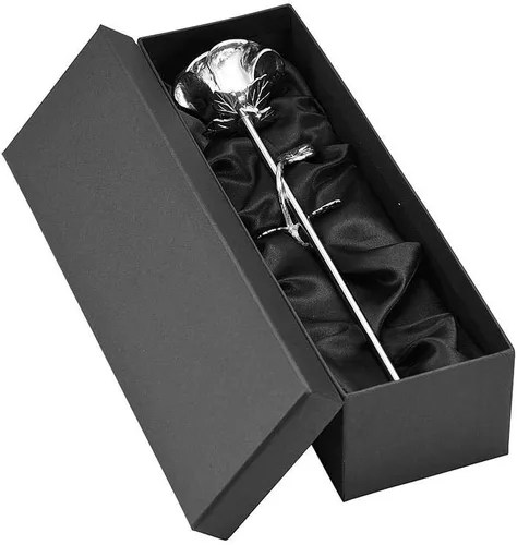 Miniatura 2 de OIJH - Colgante para cenizas de perro acero inoxidable diseño de flor plateada con caja multicolor
