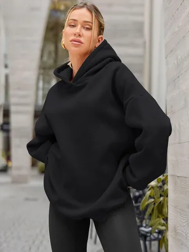 Miniatura 3 de EFAN Sudaderas con capucha de gran tamaño para mujer, sudaderas de forro polar con capucha, suéteres casuales y cómodos, ropa de moda de otoño 2023