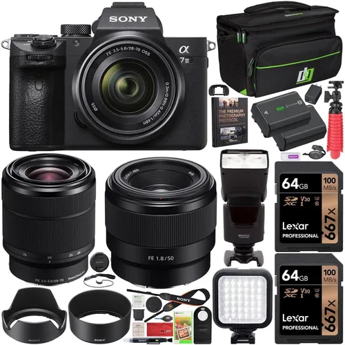 Miniatura 11 de Sony a7III - Cámara sin espejo de fotograma completo con kit de lente FE 28-70mm F3.5-5.6 OSS ILCE-7M3K/B Modelo oficial de Sony USA Partner