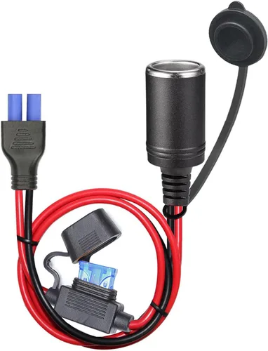 Miniatura 10 de 12AWG Cable de extensión de enchufe de encendedor de cigarrillos hembra para motocicleta, SAE, 12V-24V, para cargadores de batería y accesorios