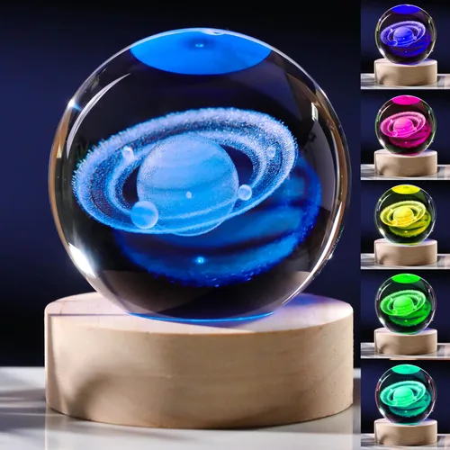 Miniatura 28 de Regalos de ajolote 3D para mujer, bola de cristal de 2.362 in, figuras de ajolote, decoración de animales de cristal, artículos de animales