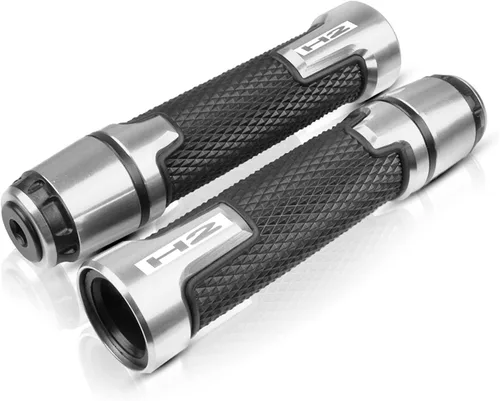 Miniatura 12 de Para Kawasaki Ninja H2 H2R H2SX H2SE Agarres de manillar de motocicleta 7/8 pulgadas 0.866 in antideslizantes de goma Tapones Tapones de manillar