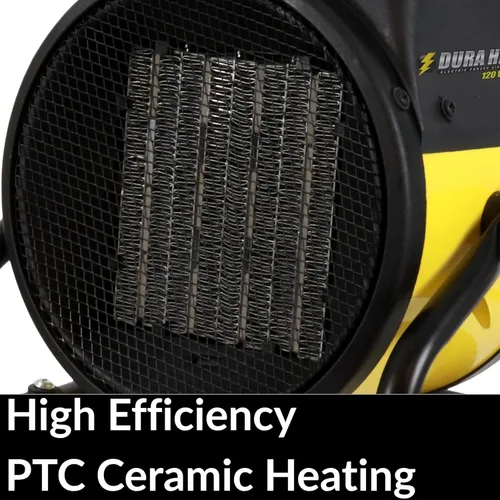 Miniatura 4 de Calentador de aire EUH1465, eléctrico, de Dura Heat, con base pivotante, 5,120 BTU, Amarillo