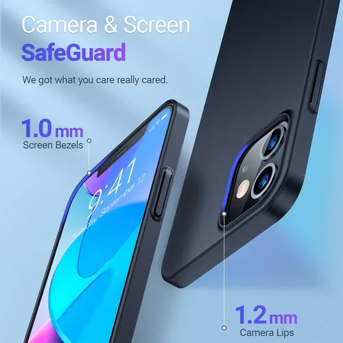 Miniatura 3 de TORRAS Slim Fit diseñado para iPhone 12 Mini Case 5.4 pulgadas [2ª generación] Ultra Delgado Plástico Duro Suave Suave Touch Funda protectora