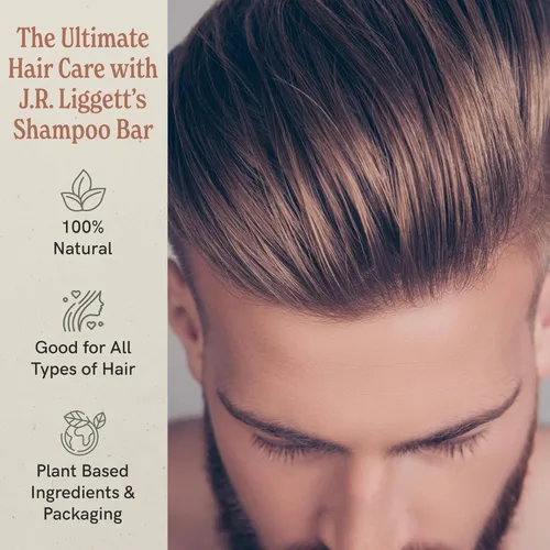 Miniatura 2 de J·R·LIGGETT'S Barra de champú – Fórmula de árbol de té, barra de champú sólida totalmente natural para cabello con aceite de coco y aceite