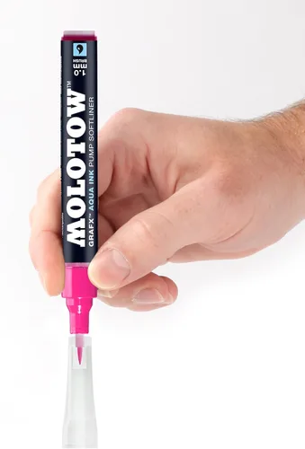 Miniatura 2 de MOLOTOW GRAFX Aqua Ink Soft Liner - Marcador de bomba de pincel, licuadora, 1 unidad (699.039)