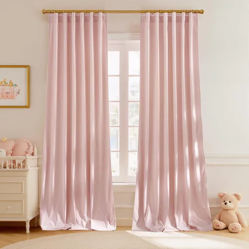 Miniatura 26 de StangH Cortinas de terciopelo súper suaves con pestaña trasera, cortinas azul marino para puerta corredera, decoración de lujo, cortinas opacas