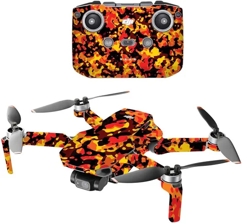 Miniatura 33 de MightySkins Compatible con DJI Mini 2 Dron portátil – Camuflaje rojo Funda protectora de vinilo duradera y única Fácil de aplicar, quitar