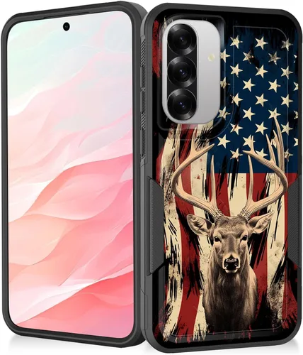 Miniatura 203 de Funda para Galaxy A14 5G, resistente de doble capa híbrida de policarbonato duro, goma suave, a prueba de golpes, funda protectora resistente