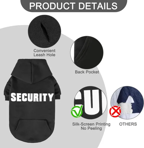 Miniatura 3 de EXPAWLORER Sudadera con capucha para perro, suave y cálida con agujero para correa, disfraz de Halloween para perros de invierno y otoño, ropa