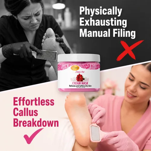 Miniatura 4 de SPA REDI - Máscara de Crema para Cuerpo y Pies, Rosa Sensual, 16 Oz - Masaje de Pedicura para Pies y Cuerpo Cansados, Hidratante, Piel Fresca