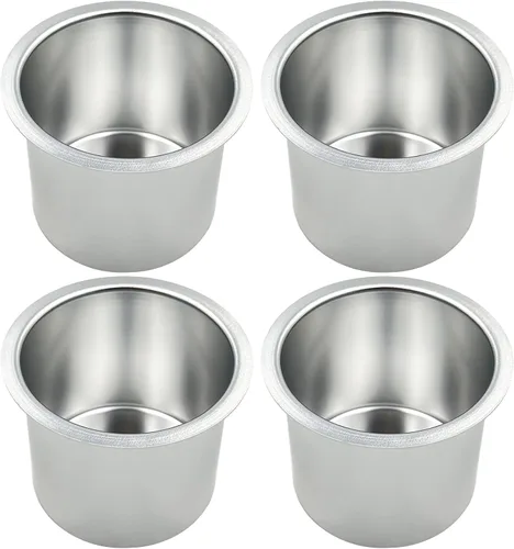 Miniatura 9 de SEETOOOGAMES Inserto de taza para mesa de póquer de aluminio jumbo con caída (paquete de 2) (negro)