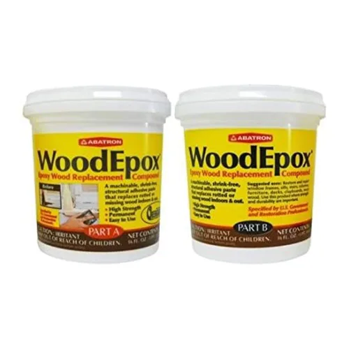 Miniatura 7 de Abatron WoodEpox Kit - 12 oz - Relleno adhesivo epoxi estructural de 2 partes - Masilla de relleno de madera Repara madera dañada, fácil de usar