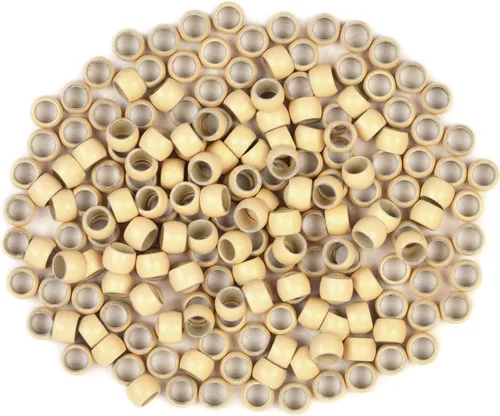 Miniatura 18 de Nano cuentas de cobre de 0.098 pulgadas para extensiones de cabello, cuentas de micro enlaces, extensiones de cabello nano anillo