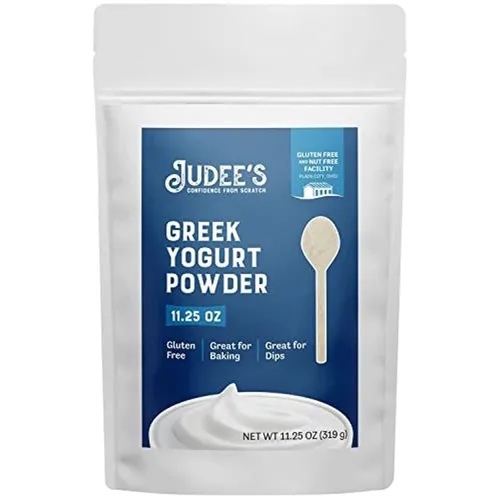 Miniatura 12 de Judee's Gluten Free Yogur griego en polvo – Mezcla sin nueces – Yogur instantáneo en polvo para batidos, paletas y helados – 1.5 libras, paquete de 1