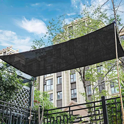 Miniatura 6 de winemana Tela para sombra 70% negra, lona de malla duradera de 3.3 x 6.6 pies con ojales, malla resistente para sombra solar de jardín con borde