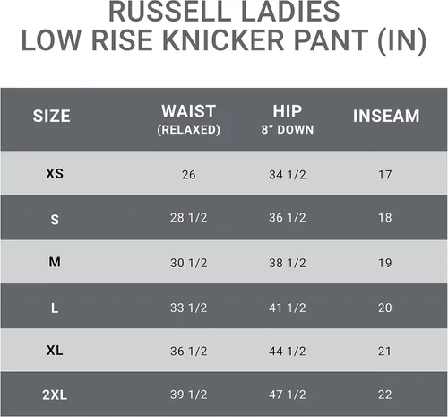 Miniatura 6 de Russell Athletic Women's Ladies Low Rise Knicker Length Softball Pant