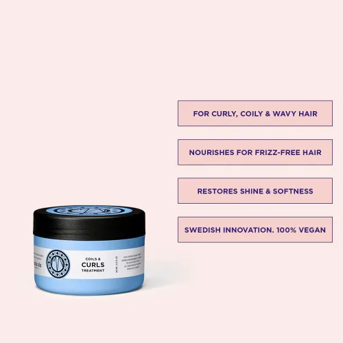 Miniatura 2 de Maria Nila Coils & Curls Finishing Hair Mask, 8.5 Fl Oz, For Curly & Wavy Hair, Jojoba oil to Stay Hydrated while Washing
