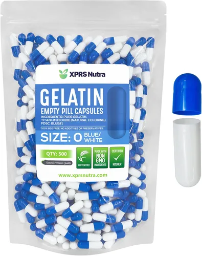 Miniatura 44 de XPRS Nutra Size 0 Empty Capsules - 1000 Count Empty Gelatin Capsules - Pills DIY Capsule Filling - Pure Bovine Pill Gel Caps for Do-It-Yourself