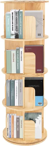 Miniatura 9 de Estantería giratoria de 1 nivel con 360 niveles para almacenamiento de pie para niños, organizador multifuncional, estantería giratoria, estantería