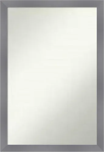 Miniatura 497 de Amanti Art Espejo personalizado, espejo de baño gris plomo a rayas, espejo de pared o espejo de tocador de baño sobre el fregadero