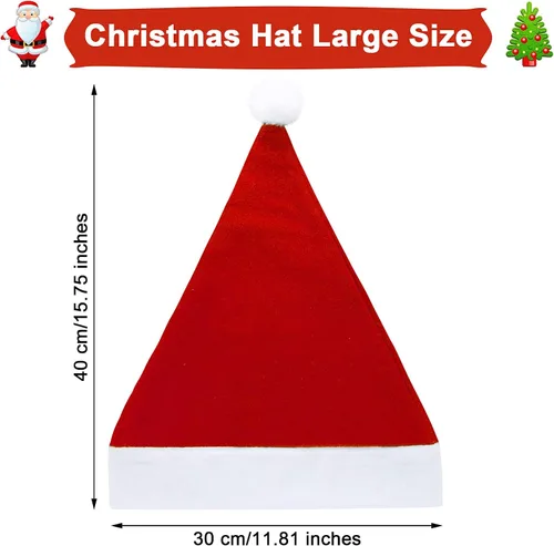 Miniatura 2 de SATINIOR 12 sombreros de Papá Noel, sombrero de tela no tejida para vacaciones, suministros de fiesta de Navidad