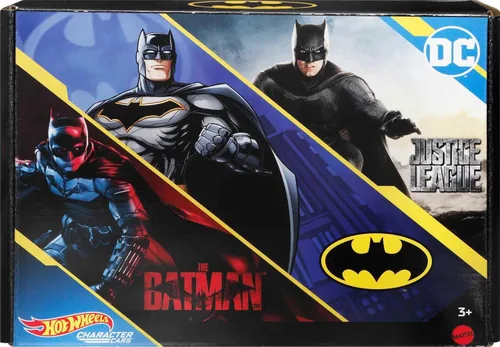 Miniatura 6 de Hot Wheels Paquete de 6 autos de juguete, juego de 6 vehículos de personajes de Batman a escala 1:64, inspirados en varios personajes