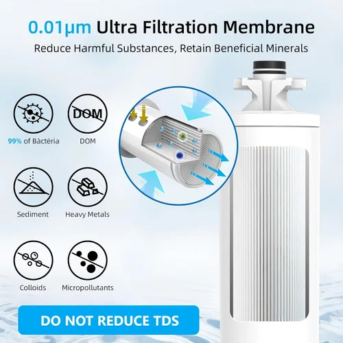 Miniatura 2 de Filtro de agua para debajo del fregadero, ultra filtración multietapa para Baçtёria, reducción de cloro y olor, 9K Gal/2 años, fácil instalación