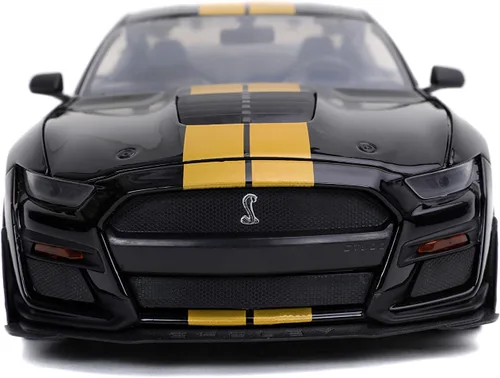 Miniatura 2 de Jada Toys Bigtime Muscle 1:24 2020 Ford Mustang Shelby GT500 - Coche fundido a presión negro dorado, juguetes para niños y adultos