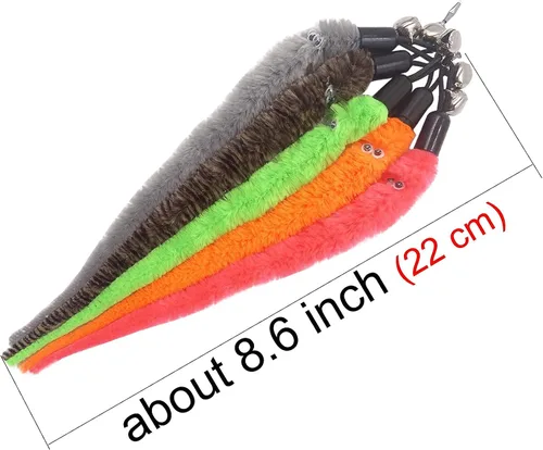 Miniatura 5 de Recambios de gusano de juguete para gatos, 12 piezas interactivas para gatos de interior 12 piezas de repuestos de gusano