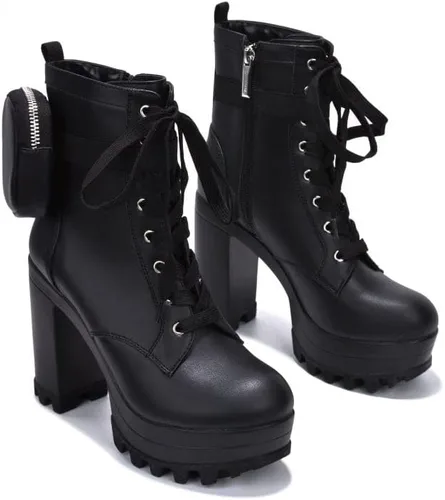 Miniatura 6 de Cape Robbin Monik - Botines Chelsea de plataforma con tacón grueso para mujer, botines con bolsillo