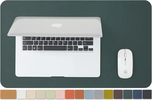 Miniatura 54 de Tapete de escritorio grande de corcho natural y cuero, tapete de escritorio ecológico, protector de escritorio de doble cara, tapete de teclado Café