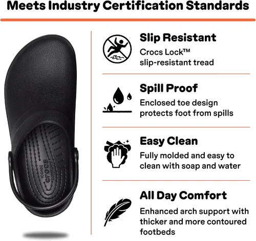 Miniatura 2 de Crocs Unisex Adult Specialist II Work Clogs Enclosed Toe Slip Resistant All Day Comfort