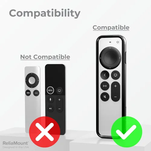 Miniatura 5 de ReliaMount Funda para controles remotos Apple TV, protección contra caídas de alta calidad y cómoda de sostener, diseñada en Estados Unidos