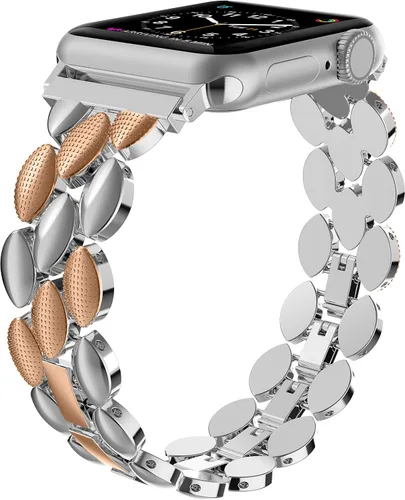Miniatura 11 de Moolia Correa Elegante de Metal Compatible con Correa de Apple Watch de 38mm, 40mm, 41mm, 42mm, Correa de Moda para Mujer, Correa de Repuesto
